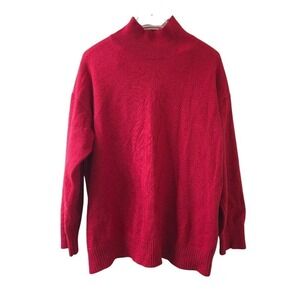 Banana Republic Red Mock Neck Long Sleeve Knit Sweater Women's Size L